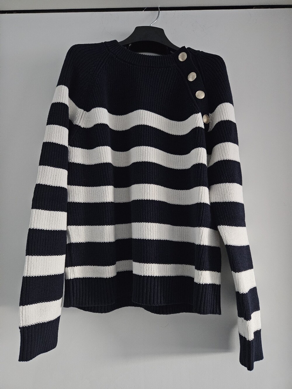 Sezane Gary Jumper, Navy Ecru, Sz Small, New W/Tags - Picture 3 of 4
